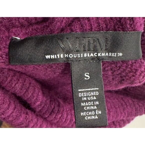 White House Black Market Small Sleeveless Soft Tank Peplum Wool Blend Purple - Picture 7 of 8